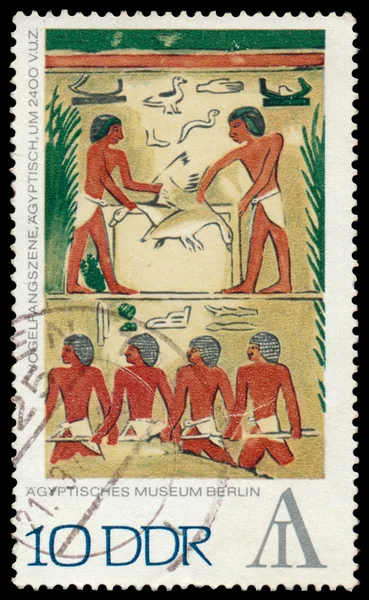 Stamp printed in the East Germany shows Egyptian Museum Berlin