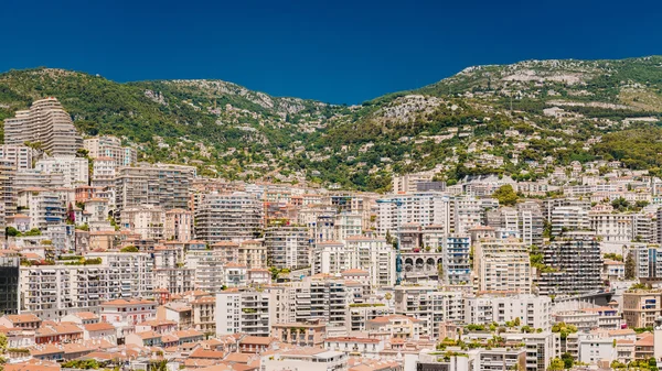 Monaco, Monte Carlo Real estate architecture on mountain hill ba