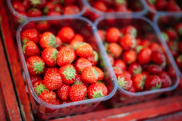 Assortment Of Fresh Organic Red Berries Strawberries At Produce