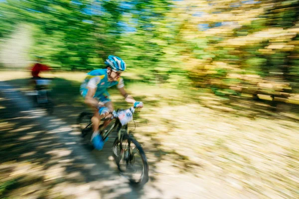 Abstract motions blur background - mountain Bike cyclist riding