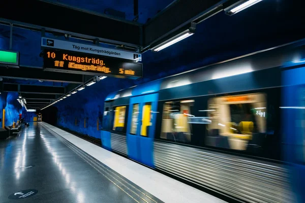 Modern Stockholm Metro Train Station, Sweden. Underground