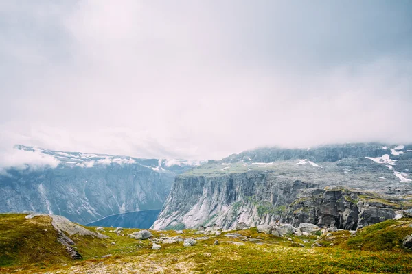 Mountains Landscape With Blue Sky In Norway. Travel In Scandinav