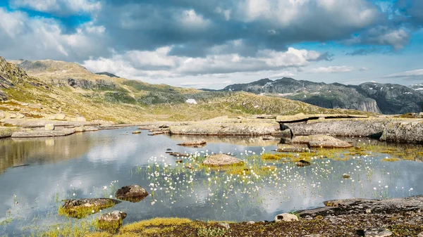 Mountains Landscape With Blue Sky In Norway. Travel In Scandinavia