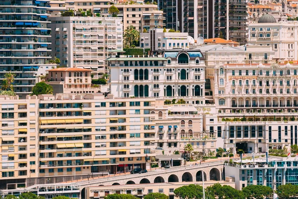Monaco, Monte Carlo Real Estate Architecture On Mountain Hill Background