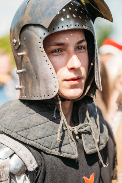 Warrior participant of VI festival of medieval culture \