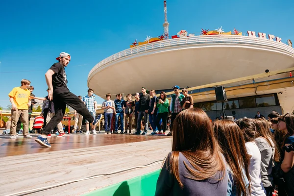 Battle dance youth teams at the city festival in Gomel, Belarus