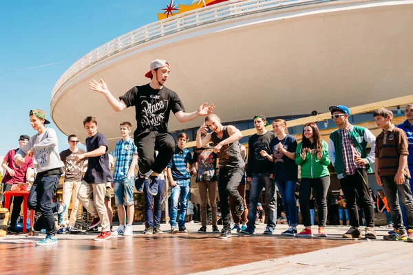 Battle dance youth teams at the city festival in Gomel, Belarus