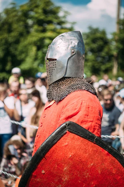 Warrior Knight participant of festival of medieval culture