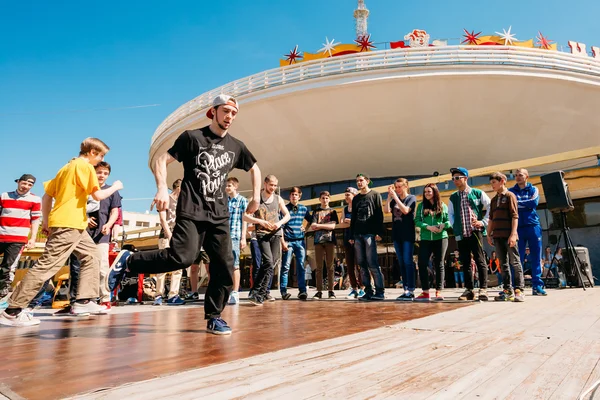 Battle dance youth teams at the city festival in Gomel, Belarus