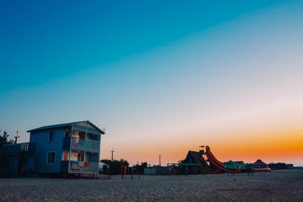 Ukrainian tourist recreation center on seashore, Odessa region.