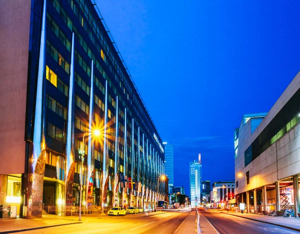 Night view of Tallink City Hotel building in TALLINN, ESTONIA