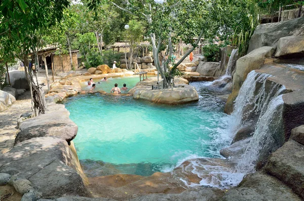 Nha Trang, Vietnam,  January, 19, 2015 Spa resort - mud mineral springs I-resort, a swimming pool with mineral water