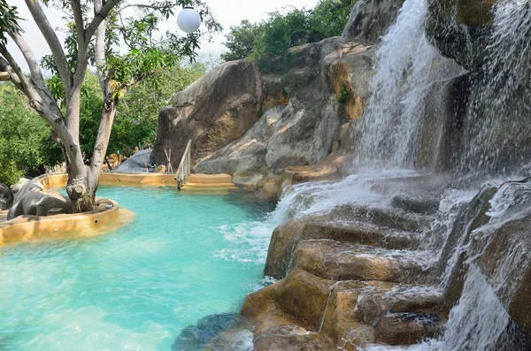 Nha Trang, Vietnam,  January, 19, 2015 Spa resort - mud mineral springs I-resort, a swimming pool with mineral water