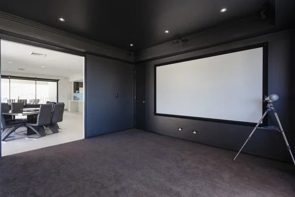 Media room with large screen