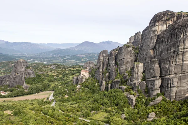 View at Agios Nikolaos Anapafsas monatery in Meteora - an Unesco World Heritage Site in central Greece - Europe