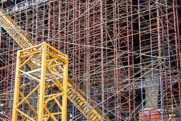 Scaffold Structure At Construction Site
