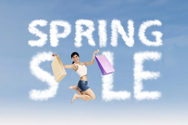 Shopaholic make spring sale sign