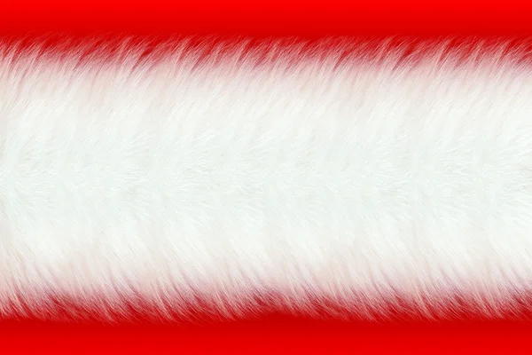 White fur on red background