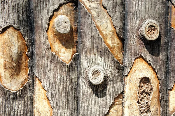 Fencing . Imitation wood . Details and elements .