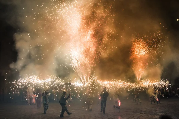 Traditional correfoc and devils performance.
