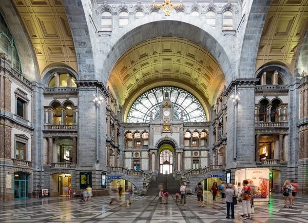 Famous Art Deco interior Antwerp main station, Belgium