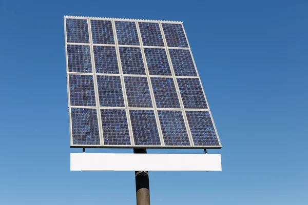 Blue sky and solar panel with copy space for text
