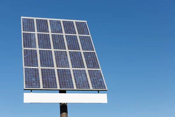 Blue sky and solar panel with copy space for text