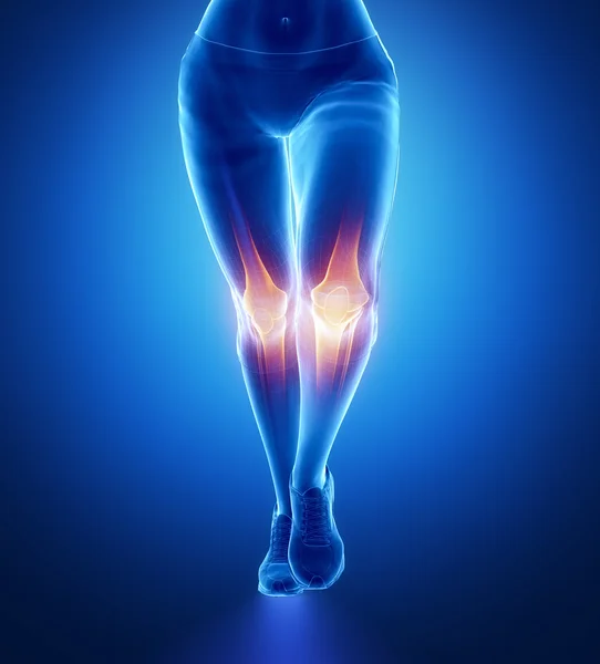 Injured knees with highlights