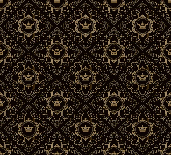 Seamless pattern. Royal Wallpaper. Background. Dark