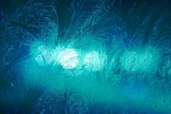 Winter ice frost, frozen background. frosted window glass textur