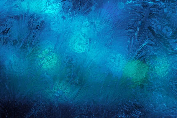 Winter ice frost, frozen background. frosted window glass textur