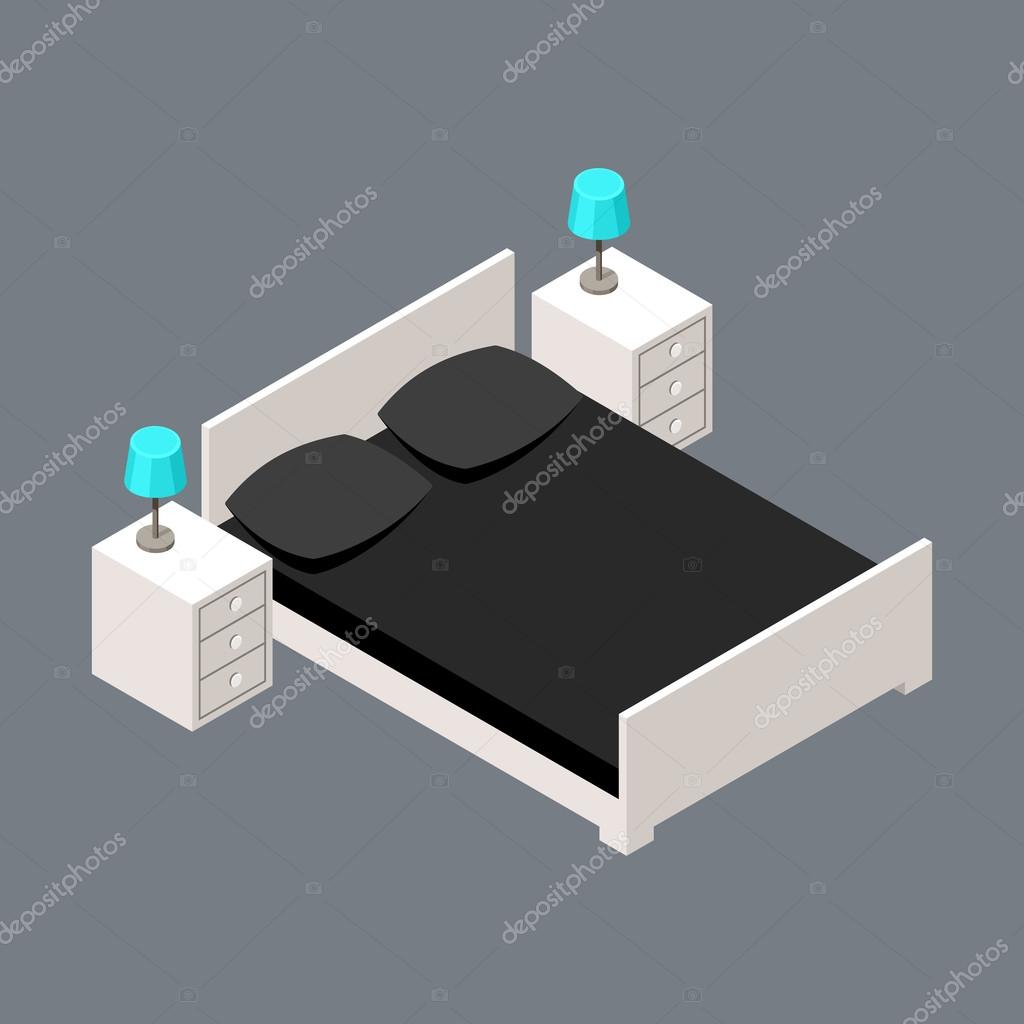 Vector isometrisk sovrum — stock vektor © gurzzza #101214270