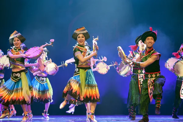 Chinese Yi national dancers