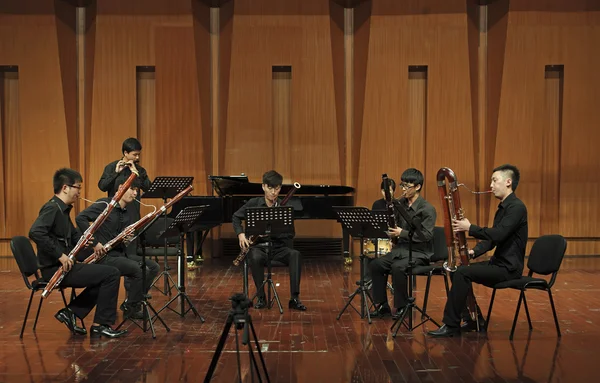 Bassoonists perform on wind music chamber music concert