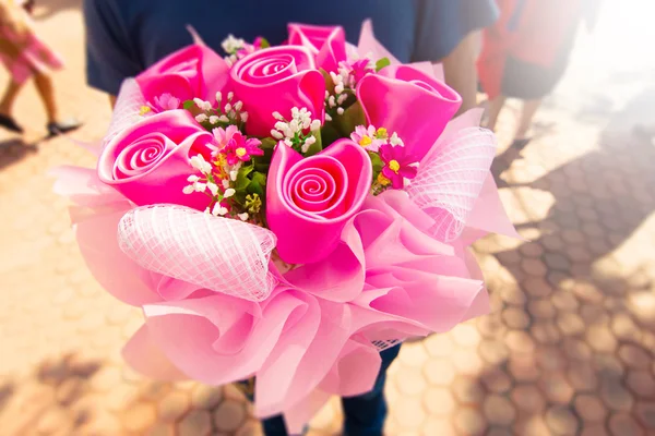 Man With Bouquet Flowers