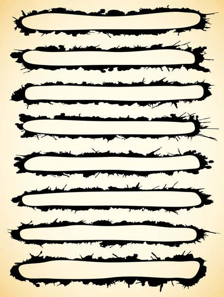 Black brush strokes made of ink splatter.