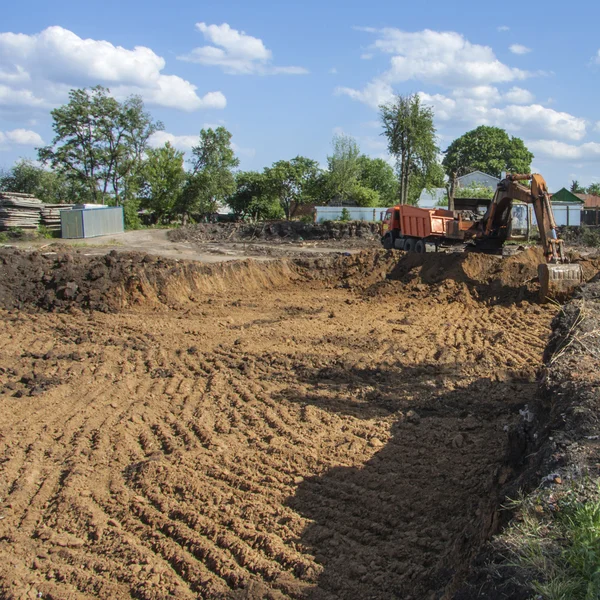 The excavation works for Foundation construction