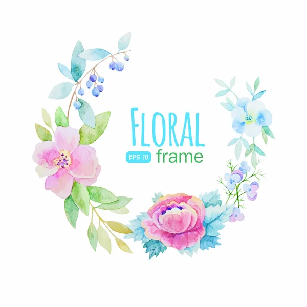 Vector flowers frame