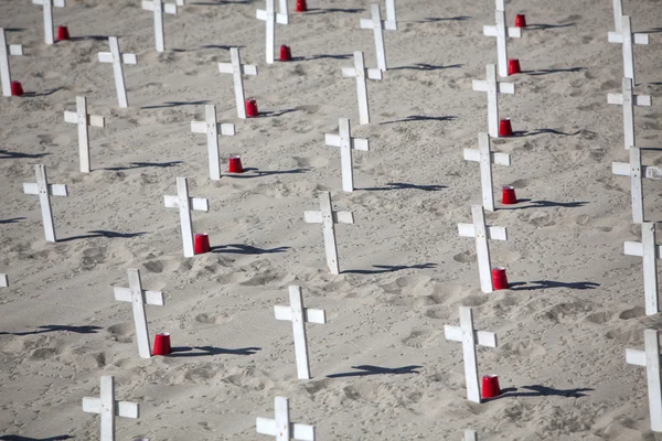 White Cross Graveyard in Sand