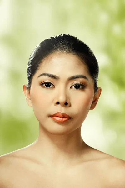 Beautiful asian woman with clean skin