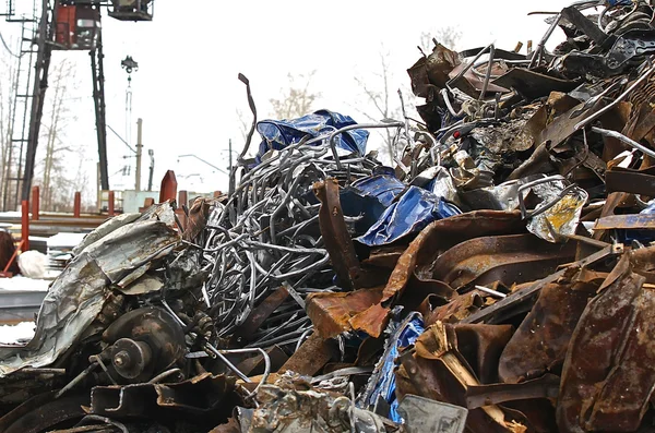 Large pile of scrap metal