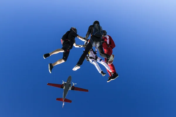 Sports parachutist build figure