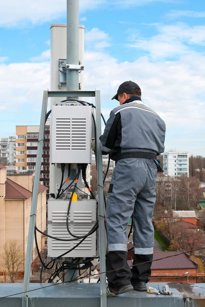 Master repairing cellular base stations at a height