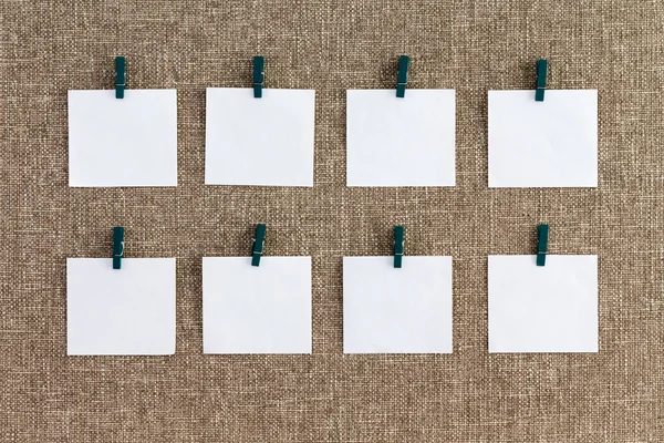 Precisely aligned rows of blank memo pads