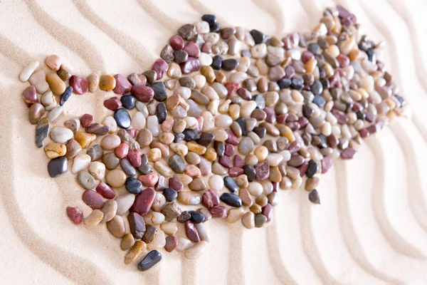 Geography of Turkey Created with Stones on Sand