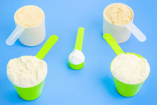 Scoops with pure whey protein ,creatine and pea protein