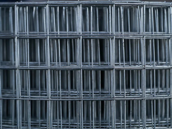 Roll of a metal grid close up.