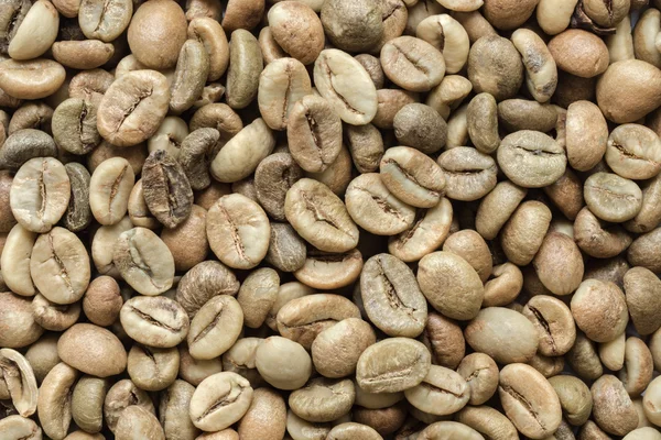 Raw coffee beans are not roasted.