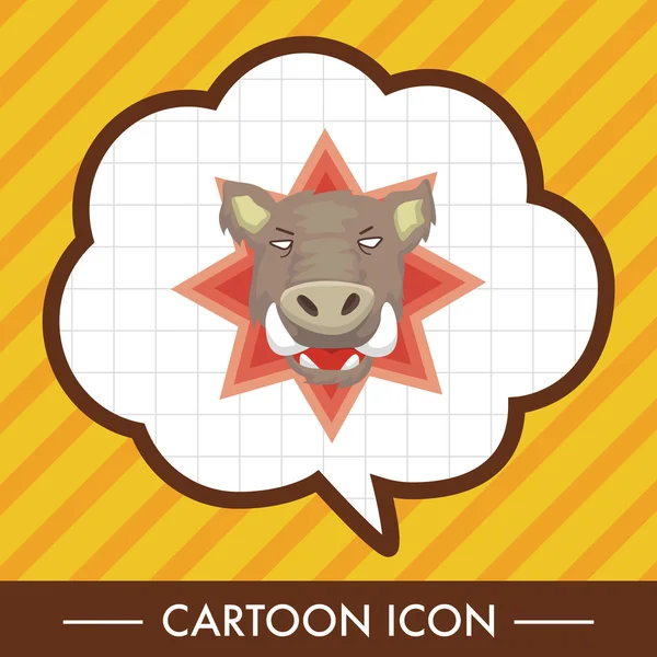 Animal wild pig cartoon theme elements