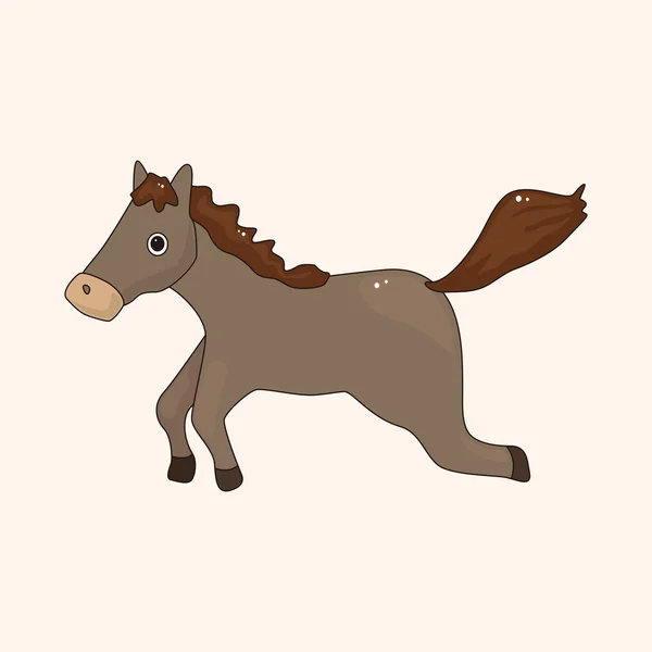 Animal horse cartoon theme elements